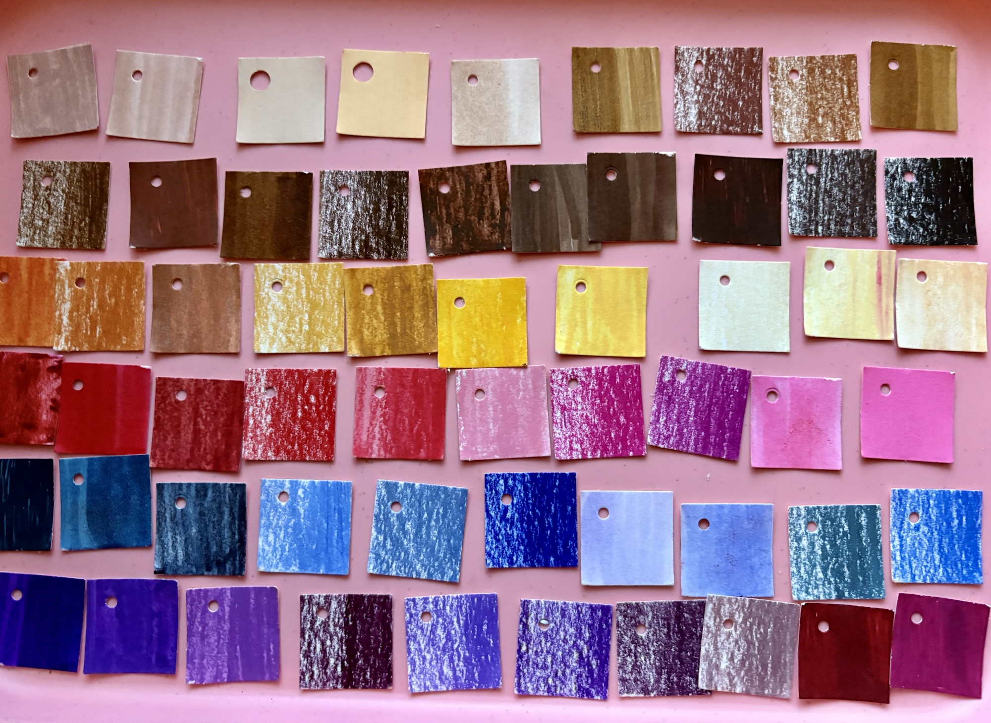 Pigments of many colours